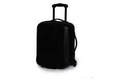 WOW IT Luggage Expandable Hard 2 Wheel Small Suitcase-Black